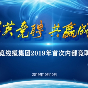 縱覽線纜集團2019年中層領(lǐng)導崗位競聘會圓滿成功