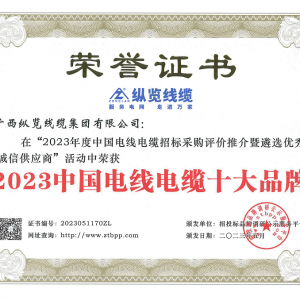 喜報！縱覽線纜集團榮獲“2023中國電線電纜十大品牌”等多個獎項